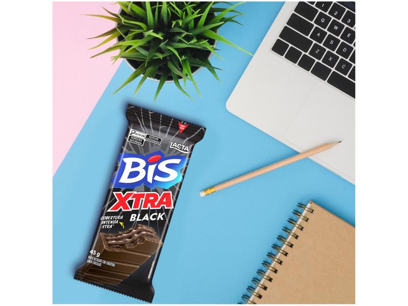 Chocolate Bis Xtra Black Amargo Lacta - Display Com 24 unidades de